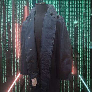 Vintage London Fog 44R Blue Mens Trench Coat Raincoat Outerwear Classic Fashion